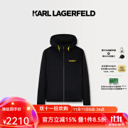 Karl Lagerfeld卡尔拉格斐轻奢老佛爷男装 早春款karl连帽休闲 夹克外套 黑色 52