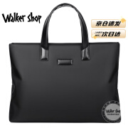 Walker Shop【品牌精选】品牌公文包男商务A4手提包防水牛津布电脑包男 黑色【礼盒装/京仓速发/次日达】 37*6*28[cm] 14英寸