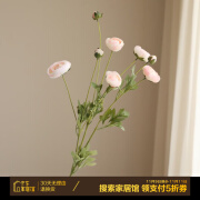 黛莉森 仿真花 假花 仿真8头露莲小茶花假花仿真花绢花塑料花干花花束客厅室内餐桌花茶几装饰品摆件摆设 多头茶花-浅粉