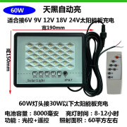 墨氏适合9V-12V-18V-24V太阳能板充电灯头户外庭院家用LED投光灯组装 60W带电池不带太阳板9-24V