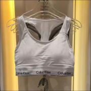 CALVIN KLEIN PERFORMANCE内衣女套装性感聚拢无钢圈休闲运动无痕背心文胸ck套装礼盒 白色背心内衣+内裤现货 S(80斤-100斤）