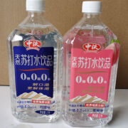 中沃（ZHONGWO）新货0卡0糖大瓶牛饮装1000ml1L味白桃味 1L苏打水混合8瓶（各4瓶）