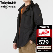 Timberland添柏岚外套男秋冬 户外运动宽松保暖梭织防风连帽夹克 A62FH001/黑色/ 建议拍小一码 M/175