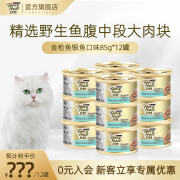 珍致猫罐头猫零食营养原装进口猫湿粮罐头85g*12罐 混合口味 85g*12/金枪鱼银鱼口味