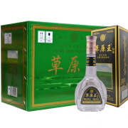 草原 国庆送礼 草原王白酒 纯粮酿造38度绿草 清香型500ml*6瓶