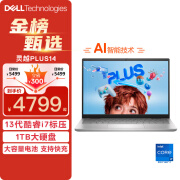 戴尔（DELL）轻薄本灵越14PLUS 7430 14英寸高性能轻薄全面屏办公商务AI设计便携学生笔记本电脑 i7-13620H 16G内存 1T固态 标配 高性能集显 90Hz高刷 2.5K屏