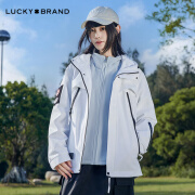 LUCKY BRAND潮牌多巴胺三合一夹克男女情侣同款百搭外套宽松可拆卸内胆