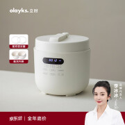 欧莱克olayks立时 电压力锅 高压锅 家用多功能高压电饭锅快煮智能预约压力锅小型 2升适用2-3人用双胆 5L  陶白-双胆