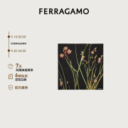 菲拉格慕（Ferragamo）女士黑色桑蚕丝围巾 0771622 礼物 送女友