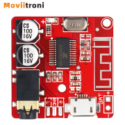 Moviitroni DIY蓝牙音频接收器模块 蓝牙解码板 无损车载音箱改装蓝牙4.1电路板 红色 蓝牙解码板mini接口