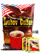 LUBOV马来西亚进口琉鲍菲lubov coffee 三合一速溶咖啡 香甜1000克包邮 1x50x20g 三合一口味