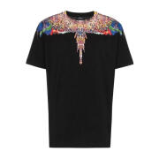 马塞洛布隆（MARCELO BURLON）奢侈品服饰男翅膀印花T恤 CMAA018F1900102210881088-Black 2024 黑色 S