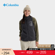 Columbia哥伦比亚户外24秋冬新品女子抓绒衣保暖运动背心马甲AR0688 010 L(165/88A)