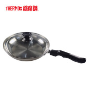 THERMOS膳魔师不锈钢煎锅具炒锅家用炒菜锅无涂层电磁炉燃气灶WPD 28cm