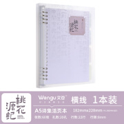 文谷(Wengu)a5/60张不硌手铁夹活页本 可拆卸外壳高颜值笔记本本子大学生考研专用记事本 BI074(A5)C桃花源记