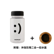 WEMUG笑脸mini水杯男女生便携咖啡塑料350ml小水瓶随身杯子 透明色 0ml 0只