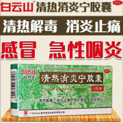 白云山清热消炎宁胶囊敬修堂0.32g*12粒儿童成人感冒药清热解毒消炎止痛药急性咽炎东京大药房片 1盒装【标准装】儿童成人感冒消炎药