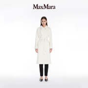 MaxMara 2024秋冬新品女装双排扣长袍式大衣6016204206 白色 34