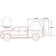 爱帛哆户外自驾游野营车尾帐钓鱼防雨皮卡车帐篷多功能车载帐车尾露营帐 灰色 小号
