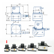 拉线式位移传感器高精度接触式直线拉绳编码器 闸门开度仪电子尺 500mm 1024RS485