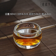 家小优高端水晶杯天然水晶茶杯手打磨耐2024玻璃主人杯扳指杯透明功夫品 水晶茶杯65【一只装】 65