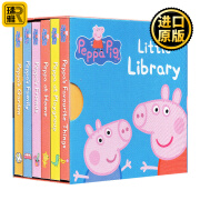 英文原版 小猪佩奇 6册 Peppa Pig little Library 手掌纸板书 粉红猪小妹 儿童启蒙认知小小图书馆 英语绘本 睡前故事书 儿童启蒙绘本 进口原版英语书籍畅销书