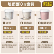 德劳施微水泥墙地一体涂料双组份家用微水泥艺术漆包工包料防水地面材料 10墙顶面套餐 套餐专拍(留言颜色)