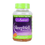 VITAFUSION美国SleepWell褪黑素软糖安瓶睡眠糖60粒 红色