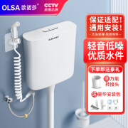 欧诺莎（Olsa） 冲厕所水箱抽水马桶蹲坑蹲便冲便器静音蹲便式卫生间水箱冲便器 ABS喷枪套装【+安装包4件套】