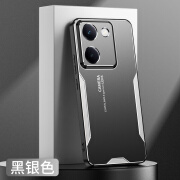 佩诺vivo Y100i手机壳V2279A保保护套镜头全包防摔磨砂金属拼色商务个性简约男女款外壳 Y100i【金属刀锋】黑银色