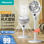 海信（Hisense） 空气循环扇电风扇落地扇家用涡轮对流卧室风扇摇头定时电扇学生宿舍台立式循环扇 遥控款 FXY-AN2002