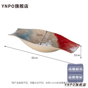 YNPO高档轻奢海鲜大拼盘陶瓷三文鱼刺身盘鱼生专用冰盘海鲜姿造鱼雕盘 糖果型刺身/盘(国潮风)