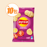 乐事（Lay's）45g薯片原切多口味袋装儿童零食大礼包膨化百事食品休闲小吃零食 【10袋】番茄味