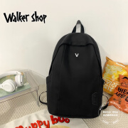 Walker Shop【品牌精选】书包初中男女高颜值双肩包学生书包男女背包青少年 黑色 赠妞妞结挂件