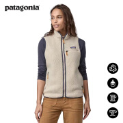 PATAGONIA女士Retro Pile Vest 户外保暖抓绒马甲背心巴塔哥尼亚22826 PLCN鹈鹕白色 XS