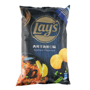 乐事（Lay's）薯片 中国台湾休闲零食膨化食品 西班牙海鲜味薯片184.2g