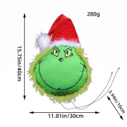 毛绒玩具grinch绿毛怪公仔玩偶娃娃圣诞绿怪杰毛绒玩具 F1-29格林奇头