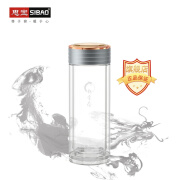 思宝新品新常态双层玻璃杯便携车载礼盒包装男女通用 360ml-无茶隔