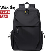 Walker Shop【品牌精选】双肩包男背包多功能电脑休闲书包学生旅行包男 耀黑色 16寸