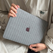 适用macbookpro保护壳14寸2023款m2苹果笔记本Air1315电脑保护套 草席纹深灰色送键盘膜防尘 2023款Air15寸A2941草席纹