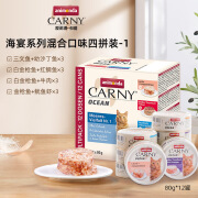 爱诺德国Carny爱诺德·卡昵猫罐头汤罐泰国产零食罐国产卡尼主食罐 海宴系列4种口味混合装猫零食罐