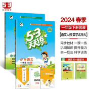 53天天练一年级下册 套装共4册 语文+数学北师大版 2024春季 赠小学演算本+错题本