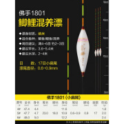 浮漂加粗尾高醒目七星漂一体扁尾鱼漂纳米漂 佛手-1801(4.5.6) 3号