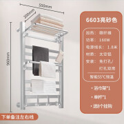 舒格尔电热毛巾架碳纤维免打孔太空铝智能恒温电热毛巾架除螨杀菌 6603-银色