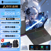 THUNDEROBOT雷神aibook 15 15.3英寸全能轻薄商务办公本AIPC 笔记本电脑 Ultra7 155H/2.5K屏/120Hz 32GB内存 1TB固态 定制