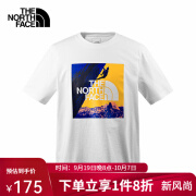 北面（The North Face）短袖T恤男春夏BOX图形LOGO户外运动舒适圆领棉半袖81MZ 81MZ-FN4白色 L码175/100A