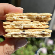 鹿玥盏3盒大末手作牛扎夹心苏打饼干酥脆咸原味蔓越莓可可休闲零食 牛扎饼干 原味200gx3盒每盒约10