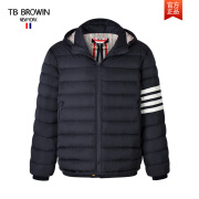 TB BROWIN TB四道杠欧美背带服男2023冬季休闲保暖加厚汤姆潮牌外套 深蓝色 0/S