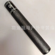 福杆台球杆中式科技前节手工分体黑八大头杆镶嵌素面皮把光把桌球杆 原厂加长把