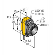 图尔克型光电开关传感器DOIR450-BT18-VN6X2 DOIR450-BT18-VN6X2